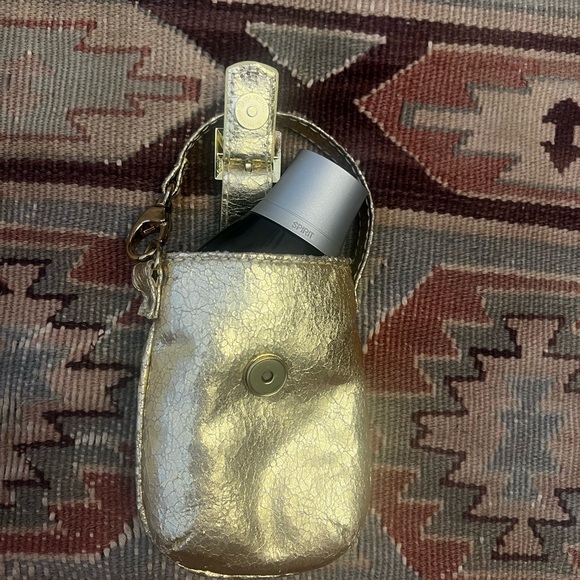 Mini purse Gold Phone Holster with Silver Accents - Picture 1 of 3